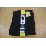*Buffalo High Rise Stright Leg Stretch Denim Jeans in Black Size: 10
