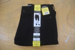 *Buffalo High Rise Stright Leg Stretch Denim Jeans in Black Size: 10