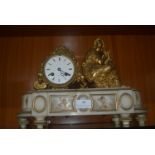Victorian Marble & Ormolu Mantel Clock with Classical Design by Henry Mars of Paris (AF for