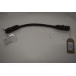 Stubben Leather Platted Round Saddle Strap in Black