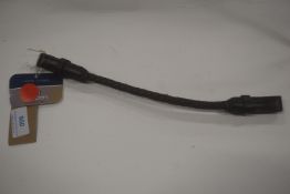 Stubben Leather Platted Round Saddle Strap in Black