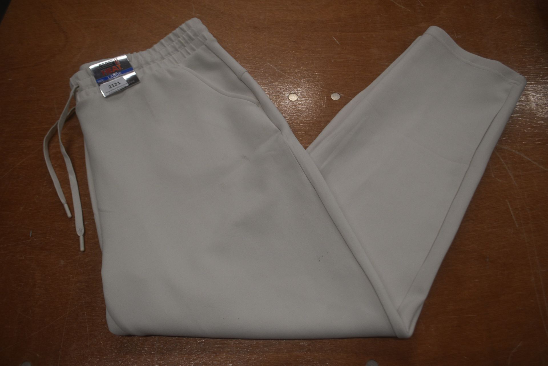 *32 Degrees Heat Sueded Soft Feel Lounge Pants in Cream Size: L (AF)