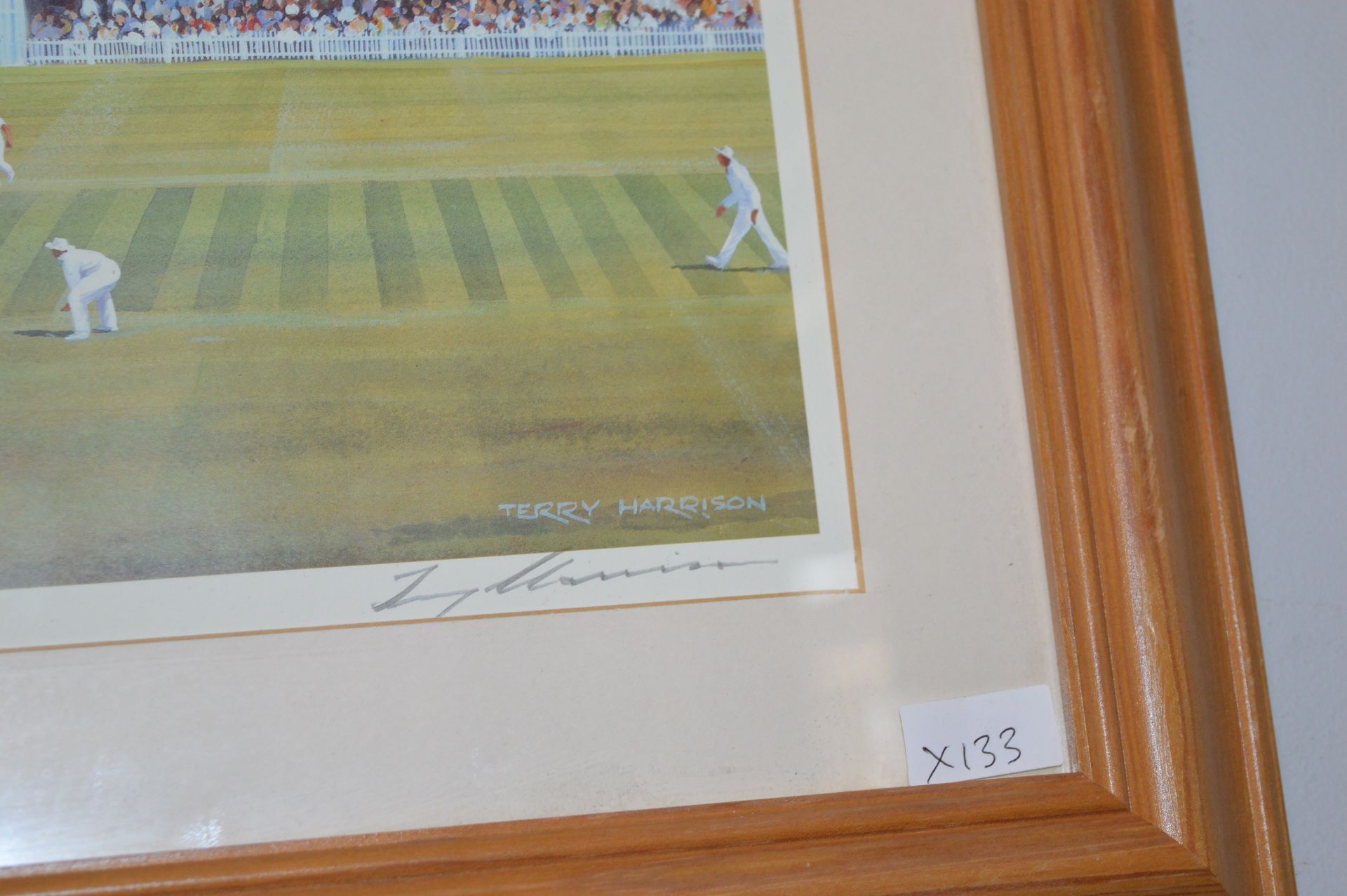 Pair of Signed Cricket Prints by Terry Harrison - Image 3 of 5