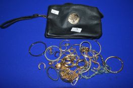 *Bag (marked Mulberry) Containing Costume Jewellery