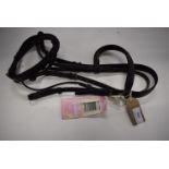 Olympian Bridle with Raised & Padded Flash Noseband Pony Size in Black