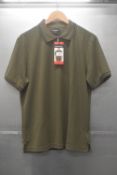 *Ernest Sewn Green Half Zip Polo Top Size: M