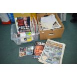 Assorted Sports Programs, Books, and Magazines, etc. plus ET Cards