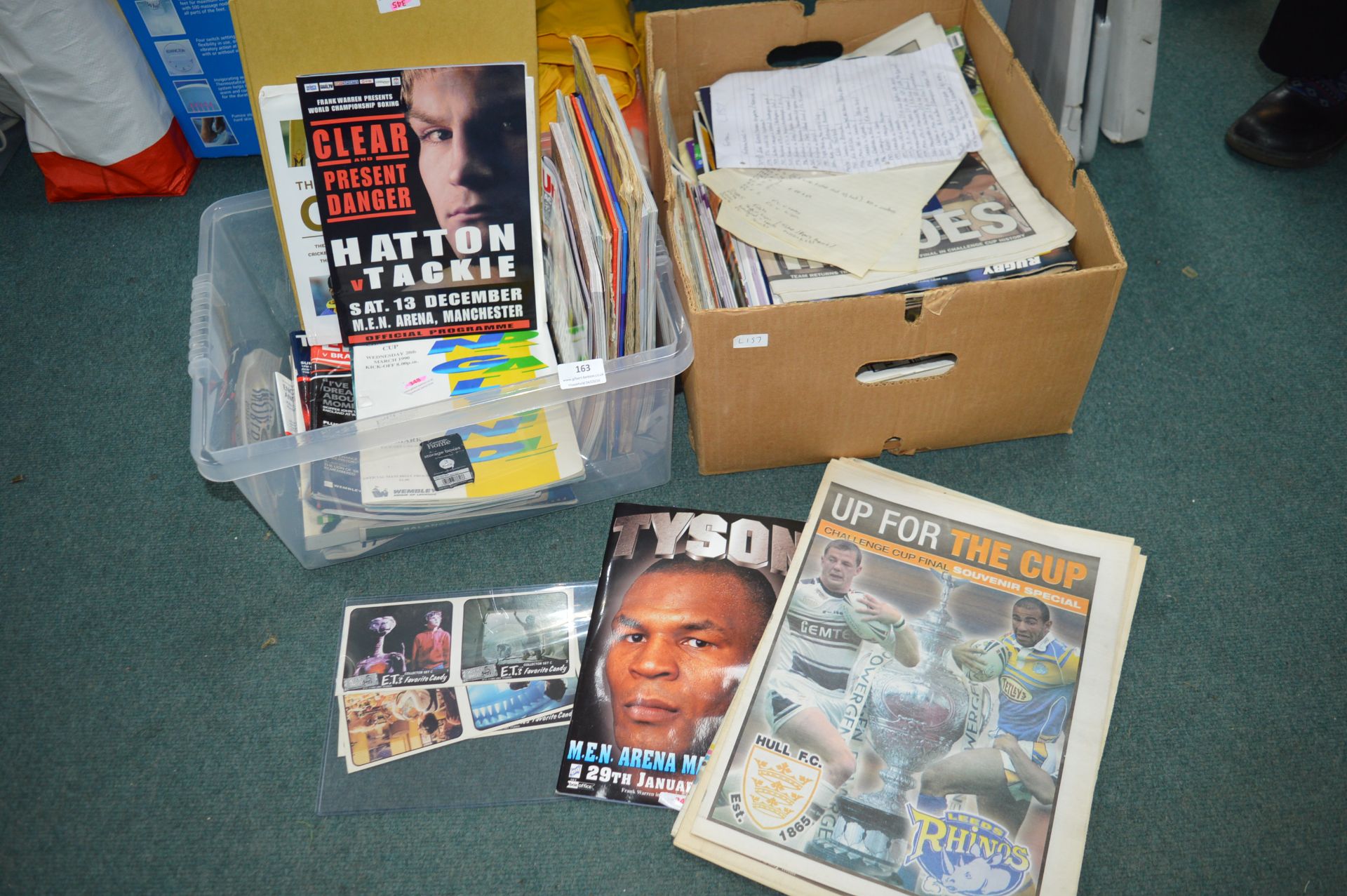 Assorted Sports Programs, Books, and Magazines, etc. plus ET Cards