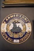 Armed Forces South Wales Borders Military Reproduction Cast6 Metal Plaque