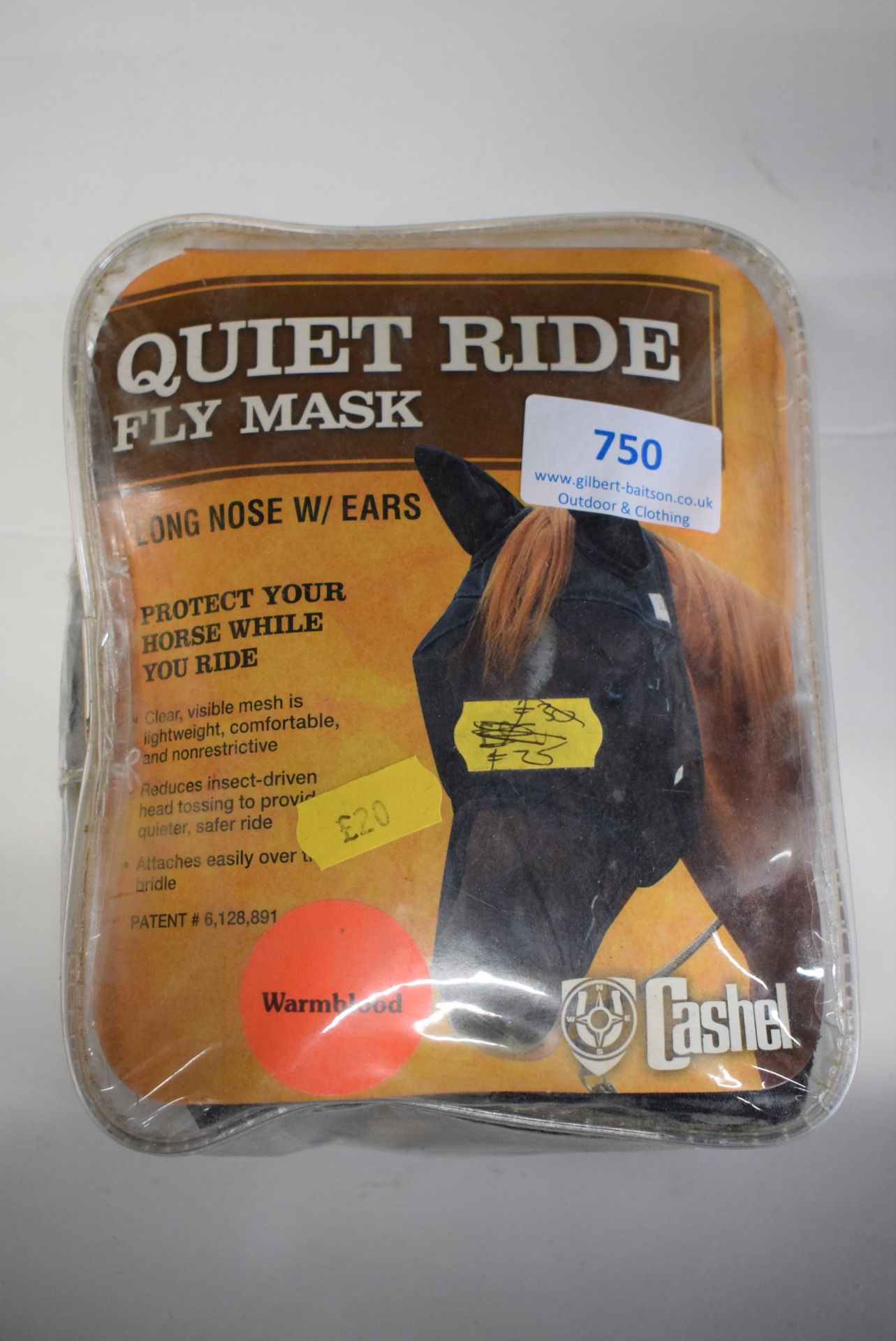 Quiet Ride Fly Mask Long Nose with Ears in Warm Blood