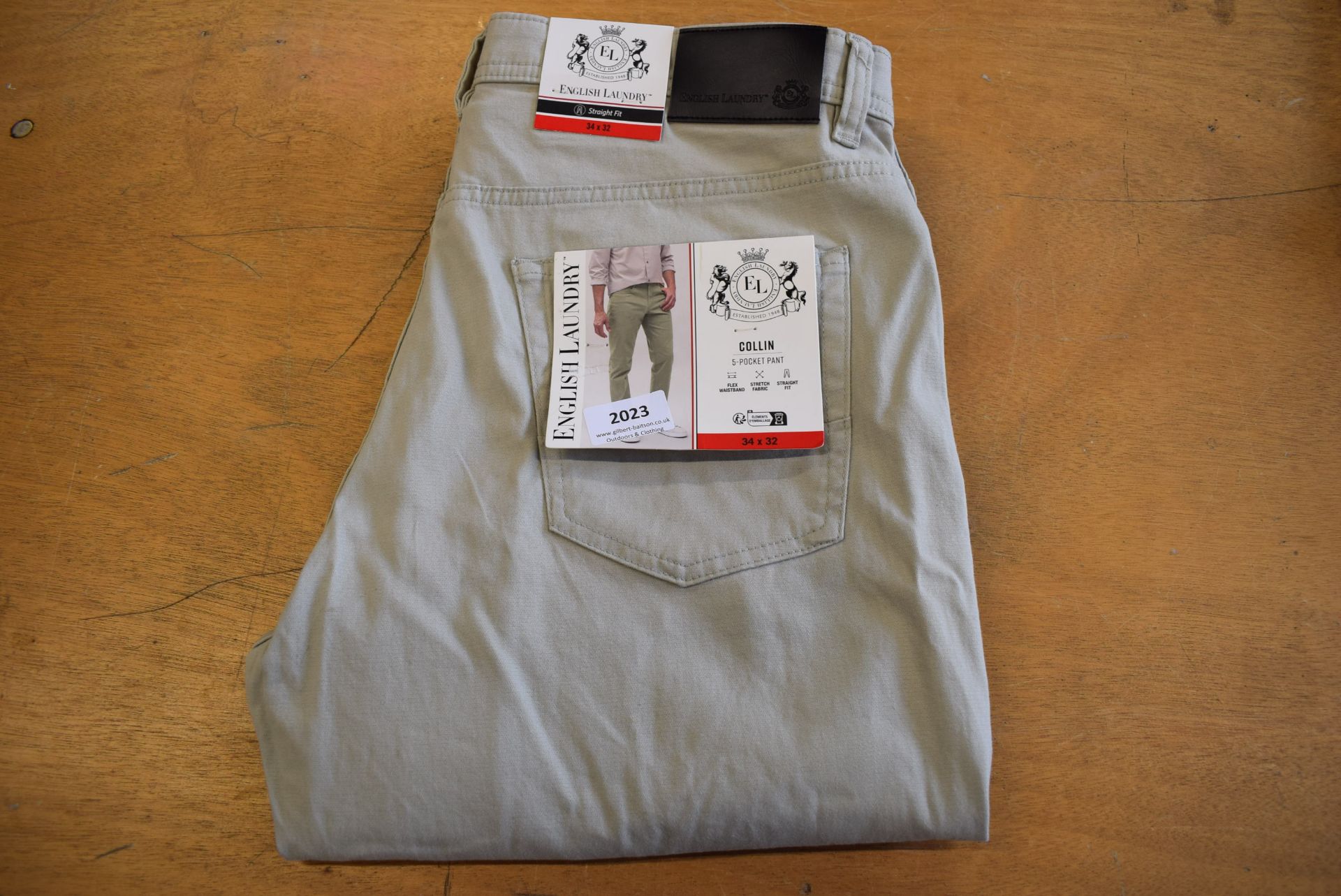 *English Laundry Collin Five Pocket Straight Fit Jeans in Sage Size: 34x32