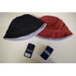 2x Puffa Reversible Hats (1x black, 1x red)