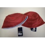 2x Puffa Red Reversible Hats