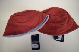 2x Puffa Red Reversible Hats