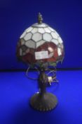 Small Tiffany Style Leaded Glass Table Lamp