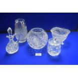 Cut Glass Vases and Bowls etc.