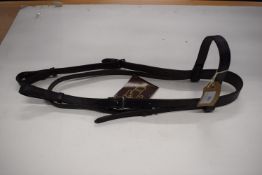 Sabre Embossed Headstall Flash Brow Band Cob Black