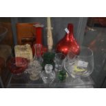 Decorative Glassware, Vases, etc.
