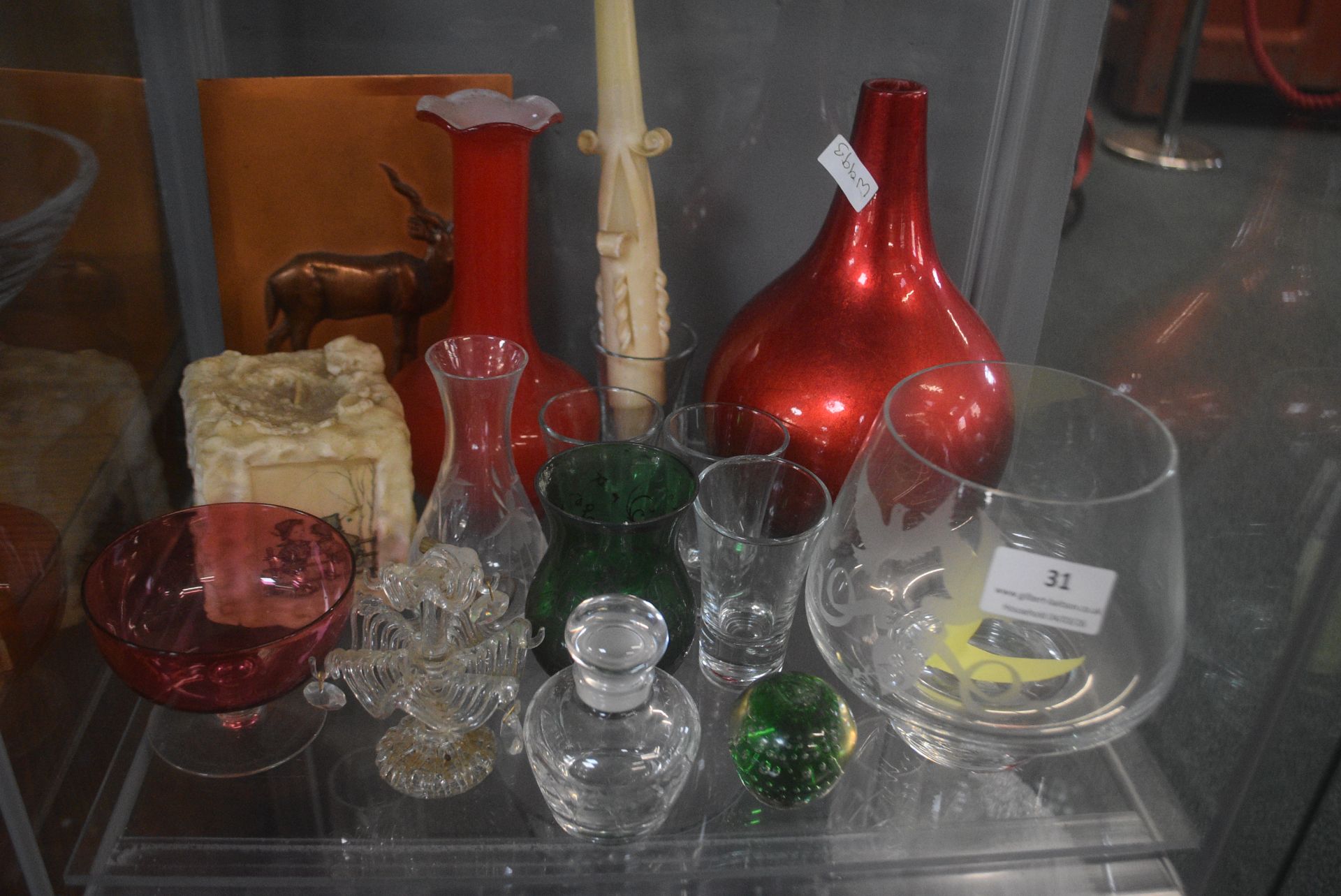 Decorative Glassware, Vases, etc.