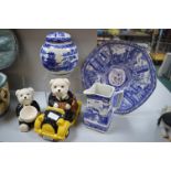 Ringtons Blue & White Plate, Tea Caddy etc. plus Novelty Teapot