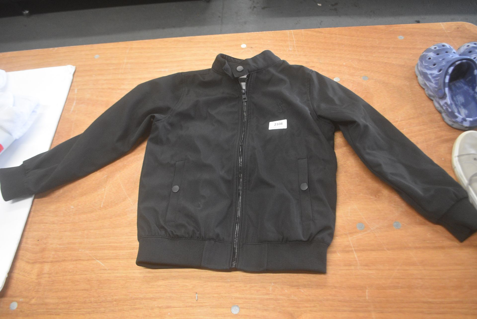 Next Black Zip Front Jacket Age: 8 years (preworn)