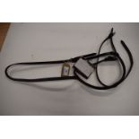 Sabre Noseband Middle Weight Flash Full Size Black No. 267-H
