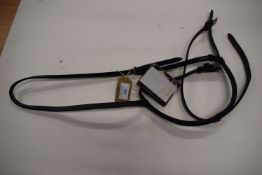 Sabre Noseband Middle Weight Flash Full Size Black No. 267-H