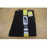 *Buffalo High Rise Stright Leg Stretch Denim Jeans in Black Size: 10