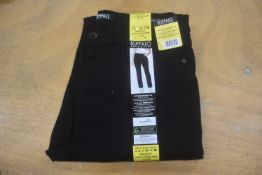 *Buffalo High Rise Stright Leg Stretch Denim Jeans in Black Size: 10