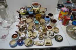 Collection of Torquay Moto Ware Teapots and Jugs etc.