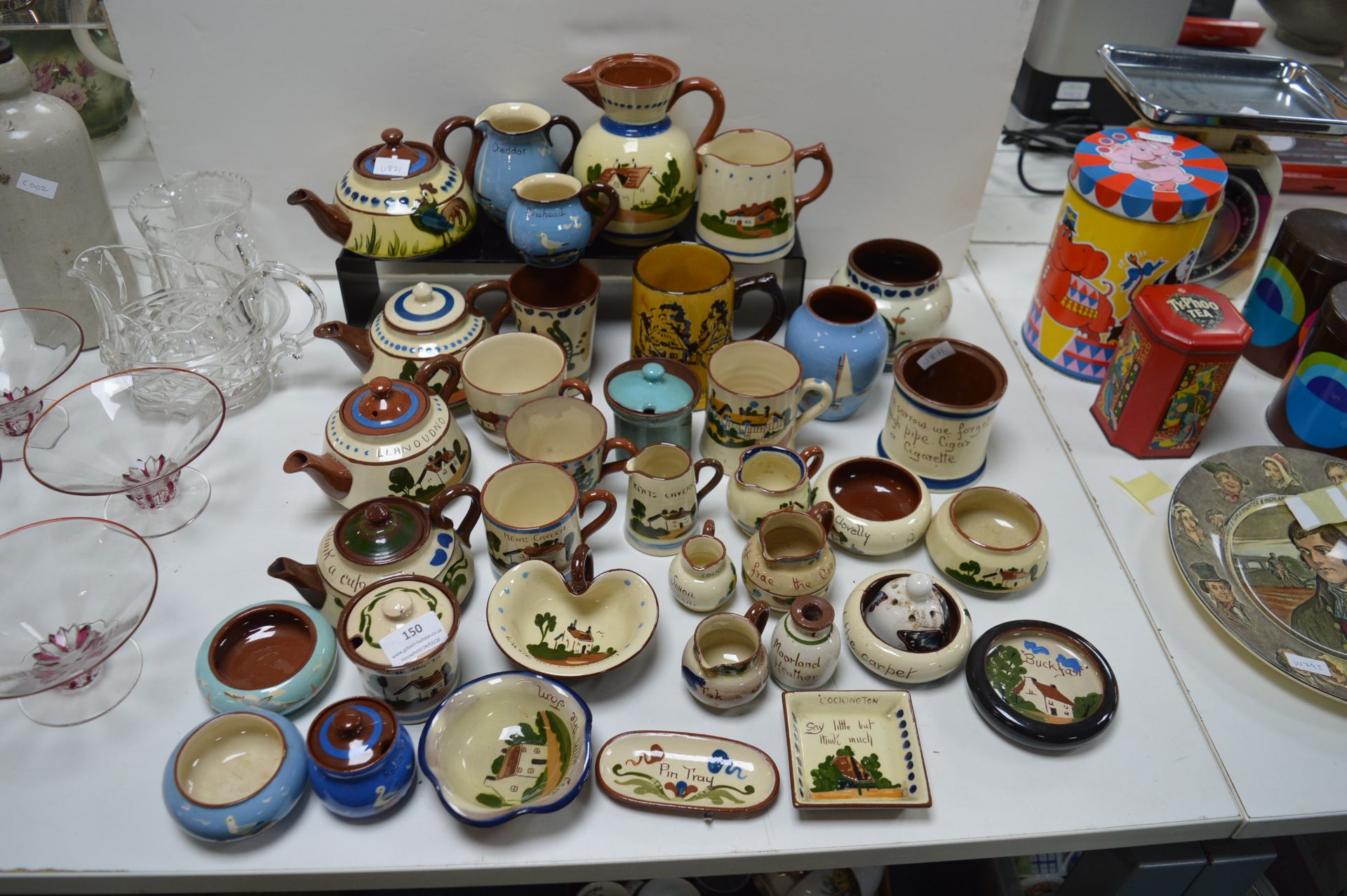Collection of Torquay Moto Ware Teapots and Jugs etc.