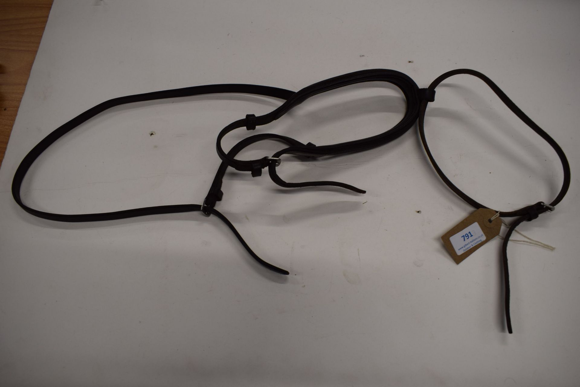 Leather Flash Noseband Raised & Padded Pony Brown