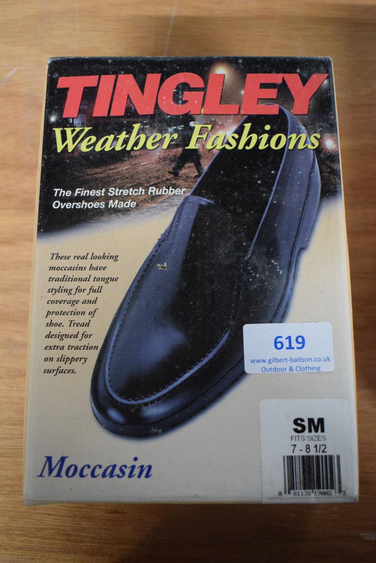Tingley Moccasin Black Rubber Overshoes Size: S (American 7-8.5)
