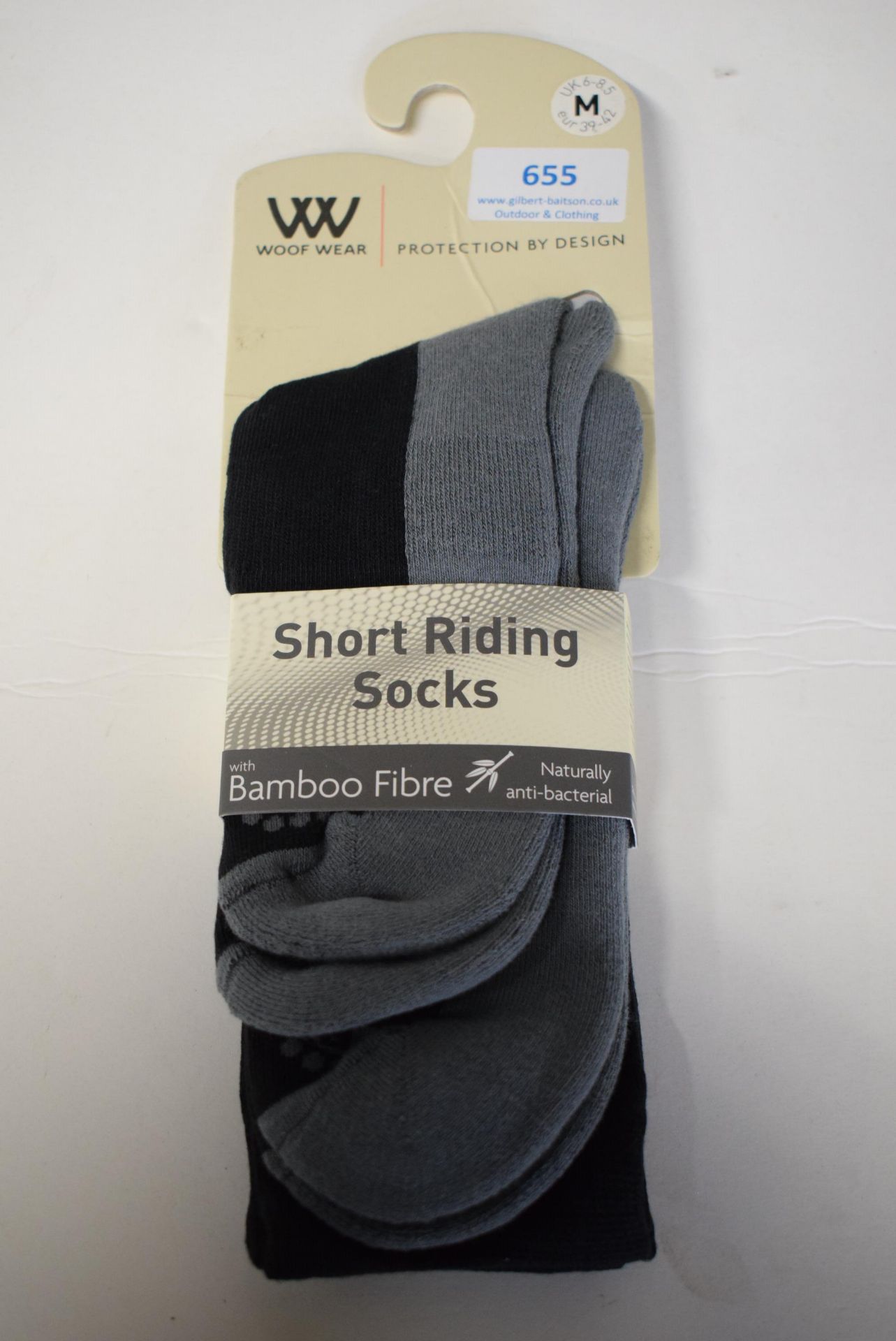 Woof Wear Short Riding Socks with Bamboo Fibre Size: M 6-8.5