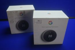 *2x Google Nest Learning Thermostats