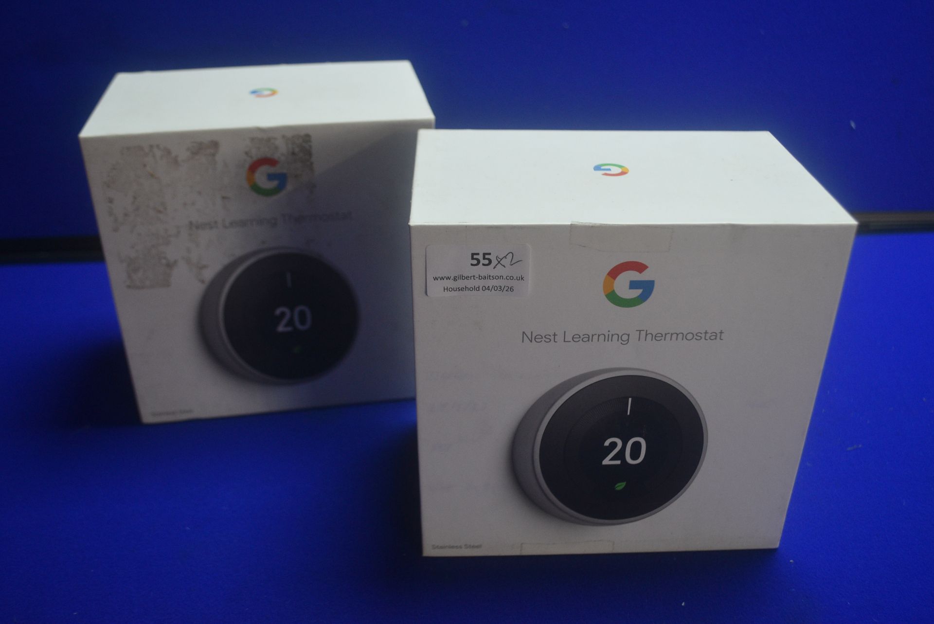 *2x Google Nest Learning Thermostats