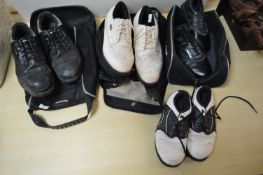 3x Pairs of Preworn Golf Shoes