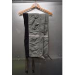 Jeantex Grey & Black Over-Rider Trousers Size: 40