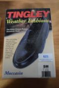 Tingley Moccasin Black Rubber Overshoes Size: S (American 7-8.5)