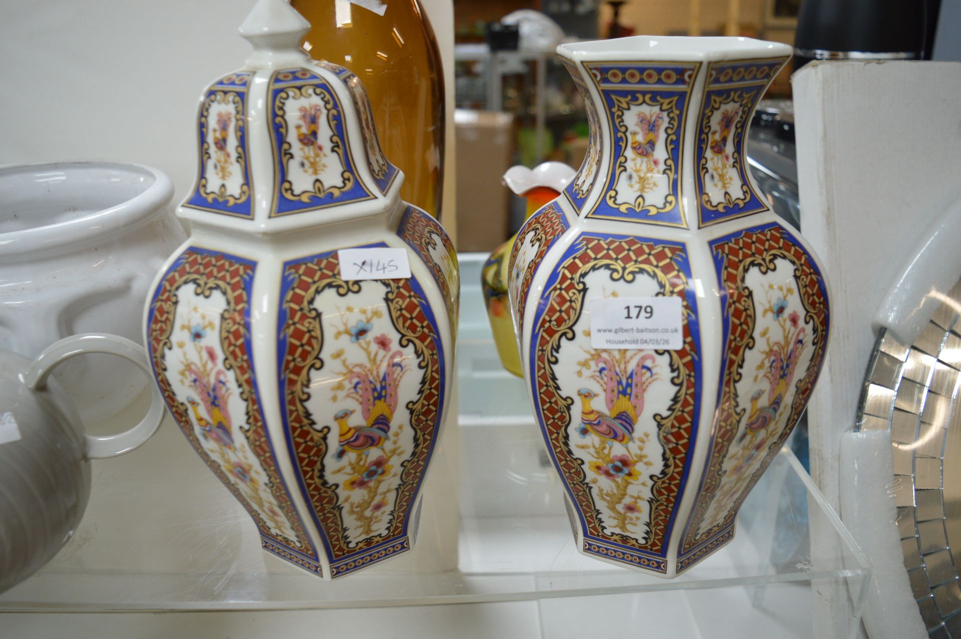 Chinese Vase and Lidded Jar