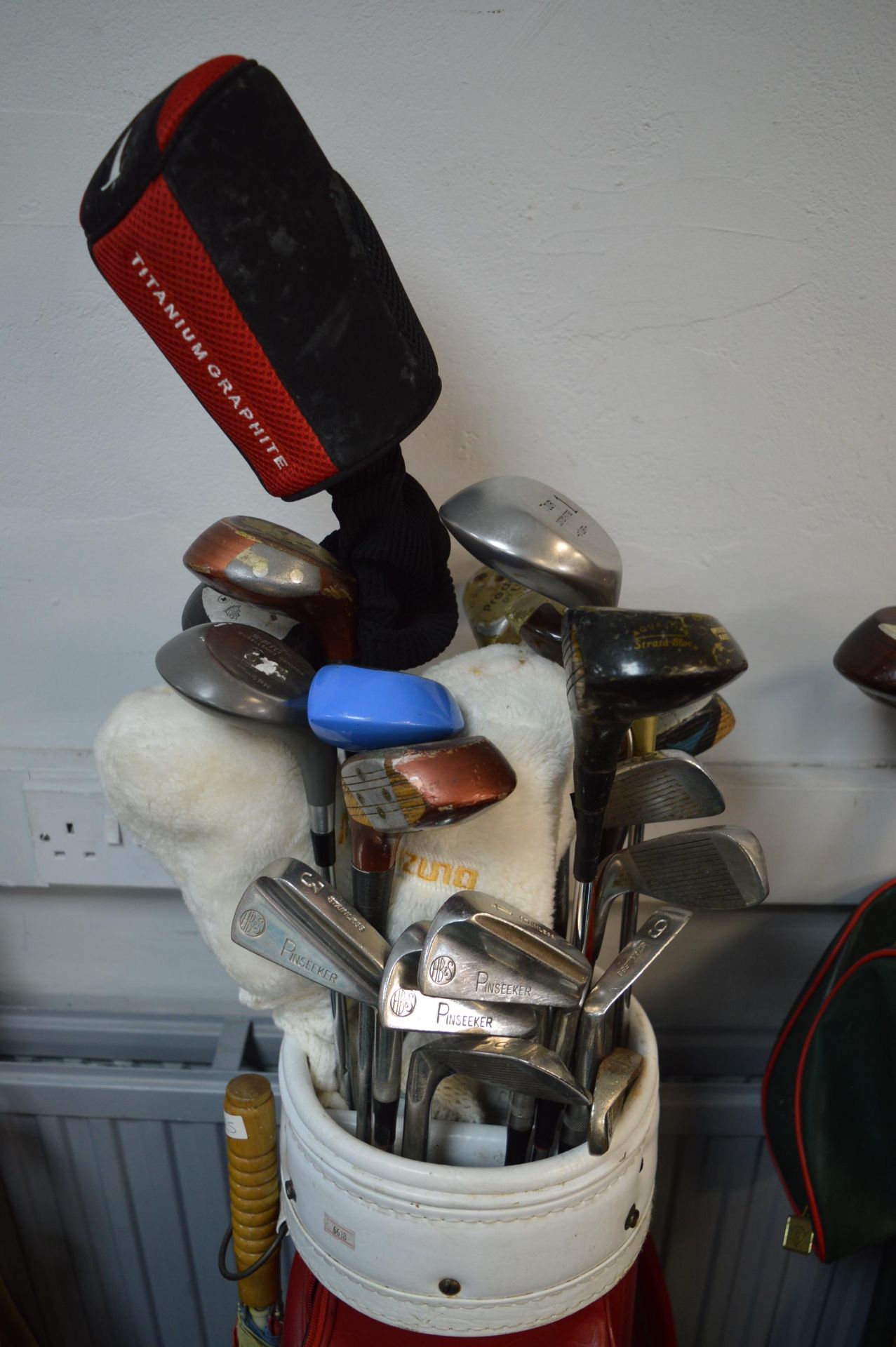 Golf Bag and Assorted Vintage Golf Clubs - Image 2 of 2