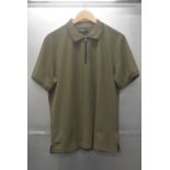*Ernest Sewn Green Half Zip Polo Top Size: M