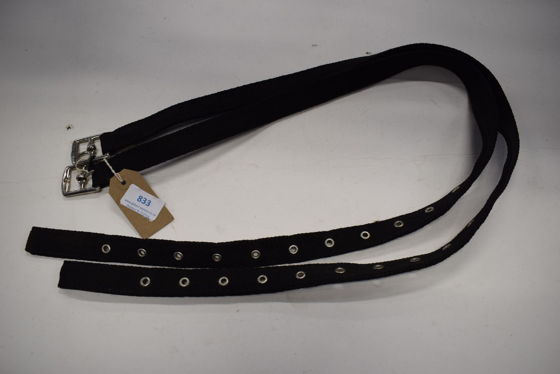 Libby’s Webbing Stirrup Leathers Black 42”