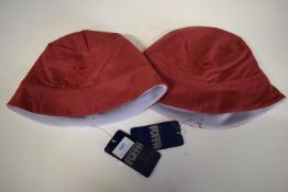 2x Puffa Red Reversible Hats