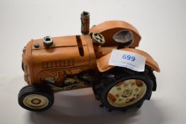 Orange Tractor Moneybox