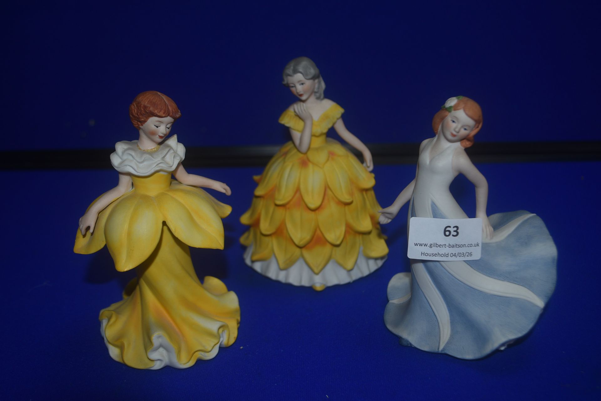3x Collectors Studio Flower Maiden Figurines