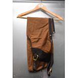 Brown Fabric Chaps with Waxed Cotton Outer Size: XS
