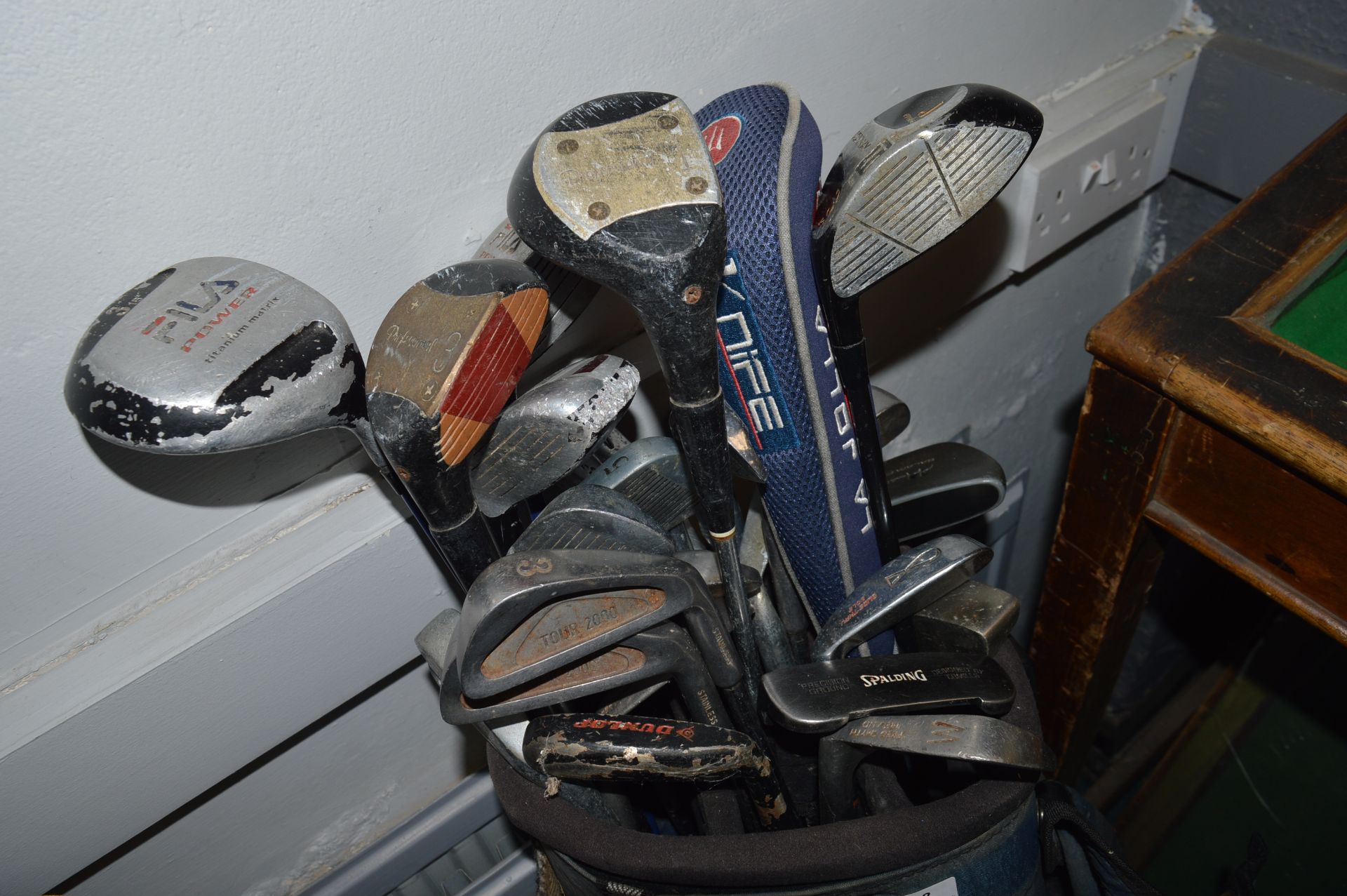 Golf Bag and Assorted Vintage Golf Clubs - Image 2 of 2