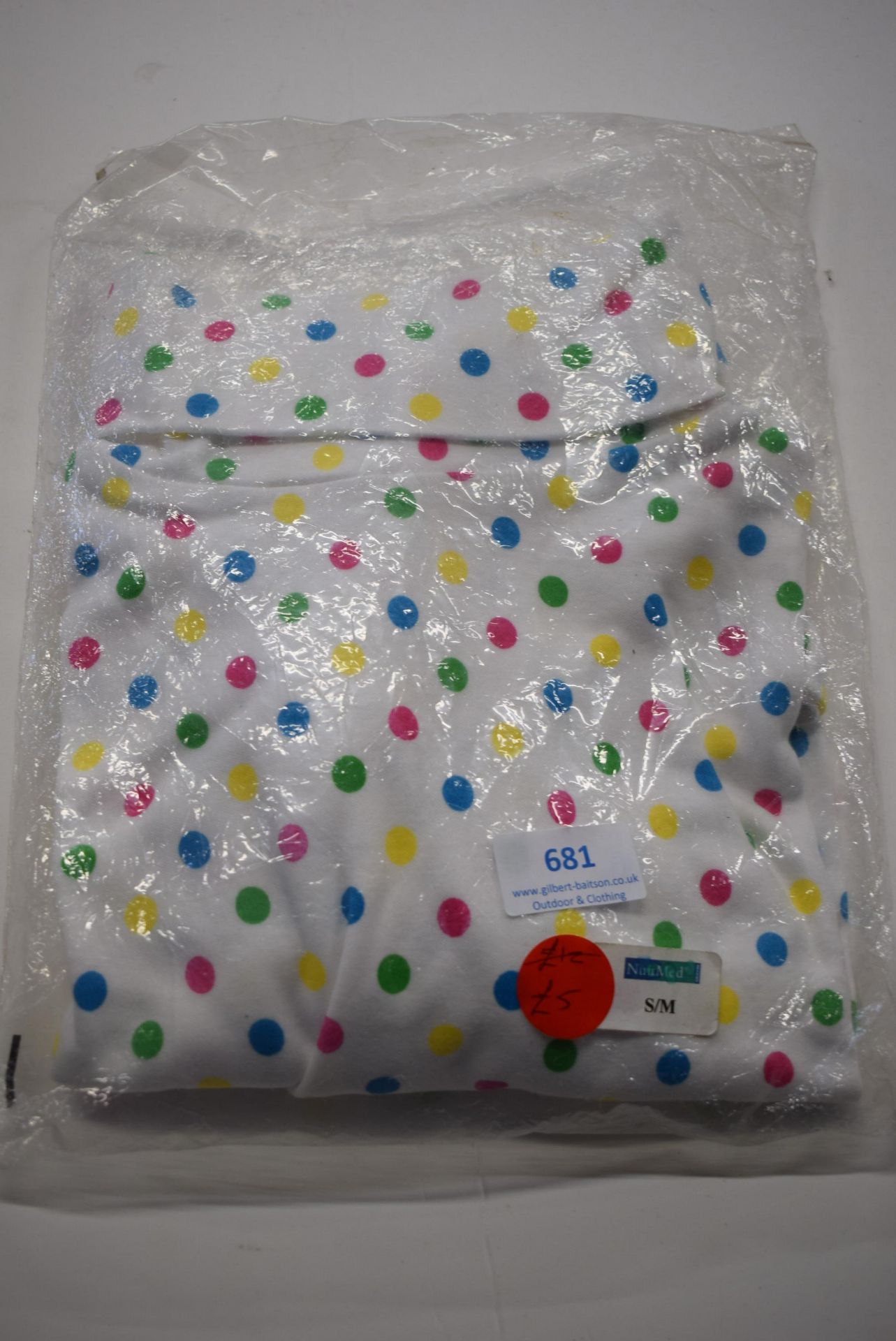 Polka Dot Long Sleeve Roll Neck Polo Shirt Size: S-M