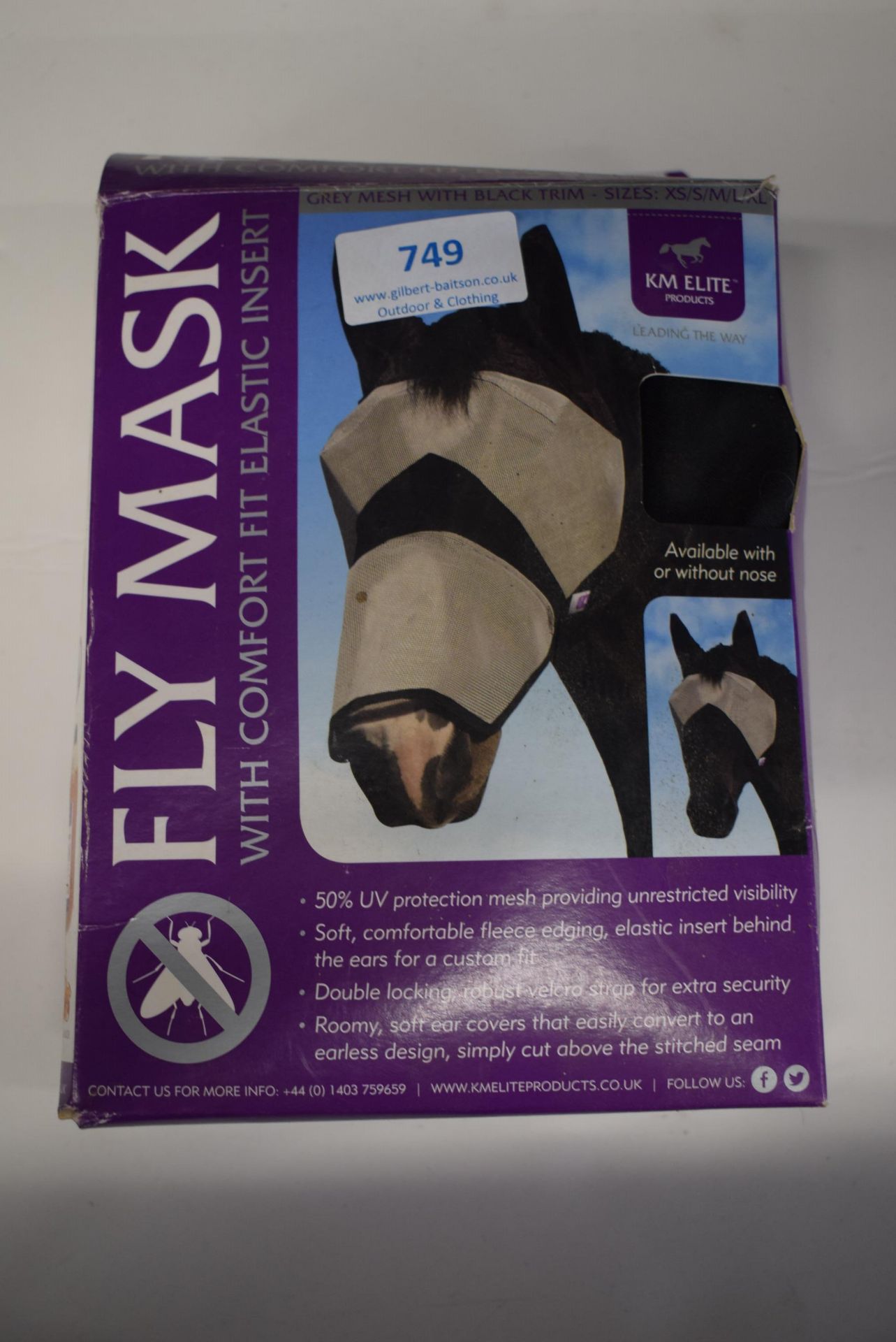 KM Elite Fly Mask XL with Nose